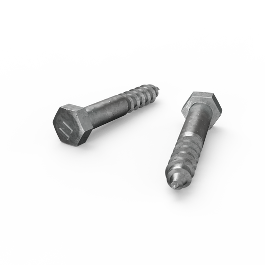 Zenith Hot Dip Galvanised Hex Head Coach Screws M12 x 75mm Heavy Duty - Auzzistore