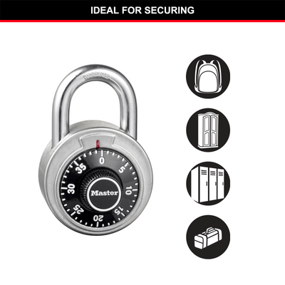 Master Lock 48mm Combination Padlock - Stainless Steel - Cut Resistant