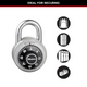 Master Lock 48mm Combination Padlock - Stainless Steel - Cut Resistant