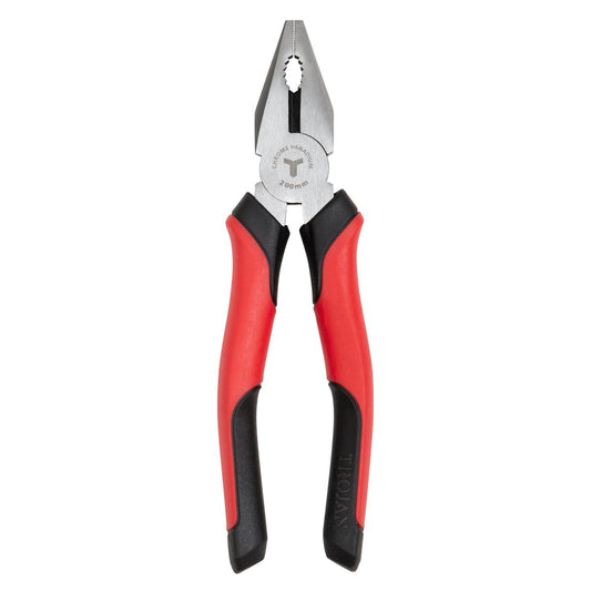 Trojan 200mm Combination Plier - Chrome Vanadium Steel - Red and Black – view 2 - Auzzistore