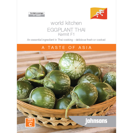 Johnsons Thai Cherry Eggplant Seeds - 12 Weeks - Easy To Grow - Tasty - Auzzistore