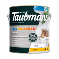Taubmans 4L White Gloss All Weather Exterior Paint - Water Based - Mould Resistant