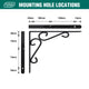 Carinya Heavy Duty Scroll Stayed Bracket 250x200mm Steel Durable