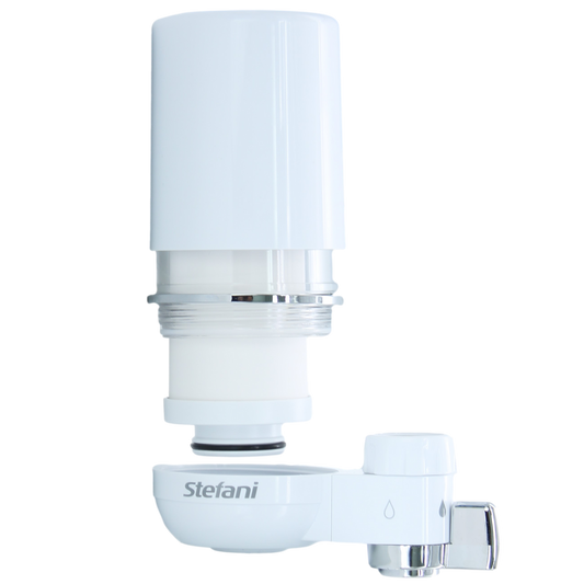 Stefani On Tap Ceramic Water Filter System - Lead Free - 160mm x 120mm x 85mm - White - Easy DIY Installation - Reduces Contaminants – view 2 - Auzzistore