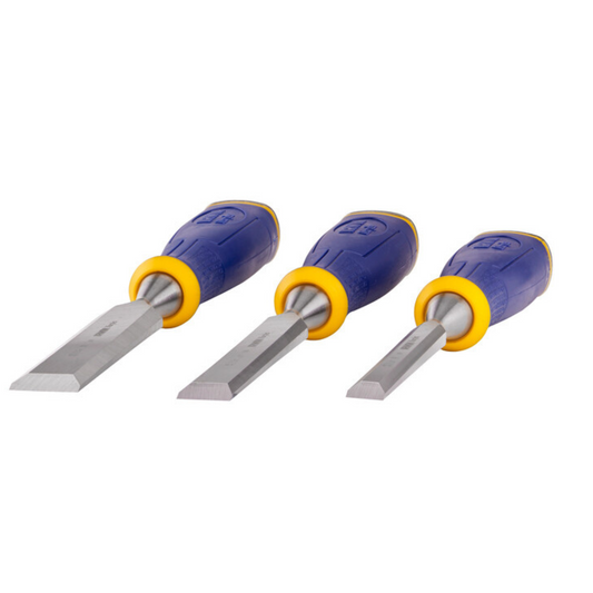 Irwin 3 Piece Marples Chisel Set - 140mm x 50mm x 370mm - Durable Steel Blades – view 2 - Auzzistore