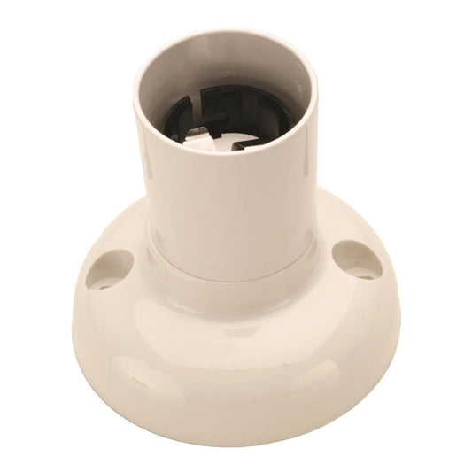 HPM Batten Holder 68mm White Plastic 2A Safety Lampholder
