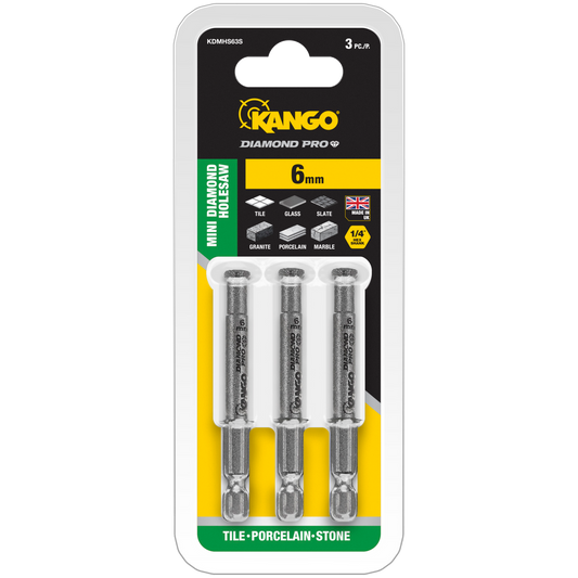 Kango Diamond Pro Mini Hole Saw 3 Pack - 6mm - Precision Drilling - Auzzistore