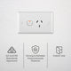 DETA Solid Plate Single Power Point - 250V 10A - Polycarbonate - Durable