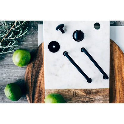 Prestige 109mm Black Raised D Handle - Zinc Alloy - 6 Pack - Durable