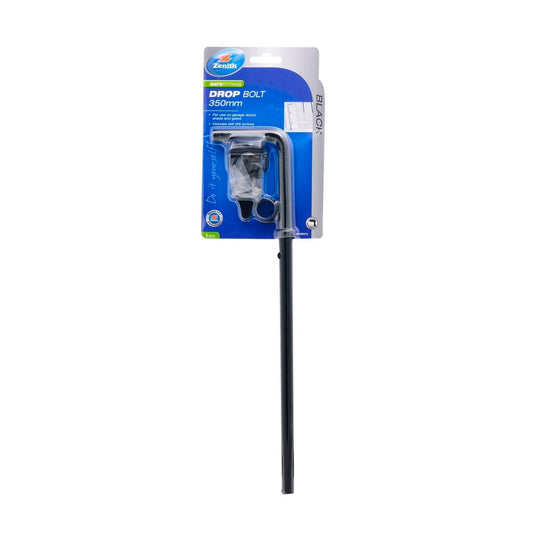 Zenith 350mm Black Drop Bolt - Steel - Rust Resistant - Easy Install - Auzzistore