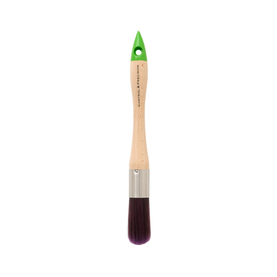 Monarch 25mm Round Detail Brush - Synthetic - Timber Handle - Smooth Finish