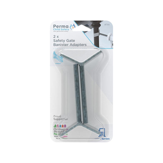 Perma Child Safety Bannister Adapter - 2 Pack - Steel - Adjustable