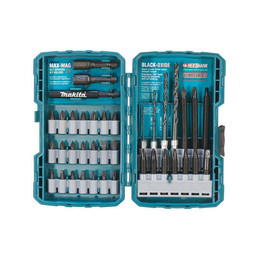 Makita 38pce Impact Driver Bit Set T-01373 - High-Speed Steel - 225mm x 275mm x 40mm - Auzzistore