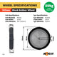 Move It 100mm White Plastic Centre Wheel - Rubber Tyre - Easy Install