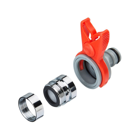 Pope Indoor Tap Adaptor - 12mm Metal & ABS - Ideal For Courtyards – view 2 - Auzzistore