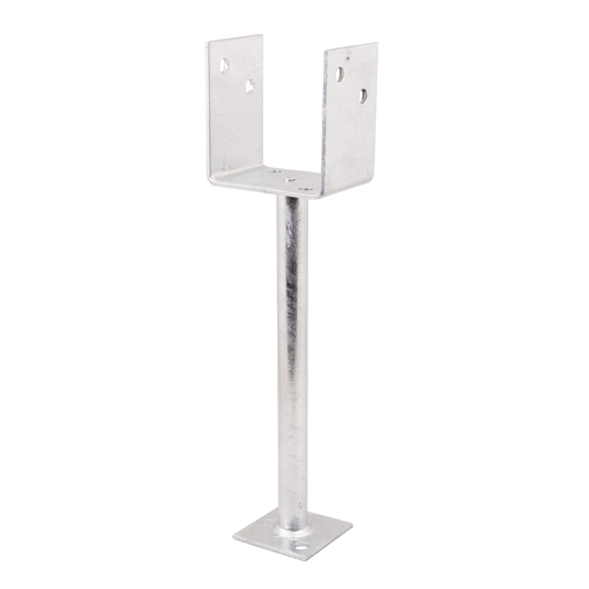 Pryda Full Stirrup Post Anchor - 300x100mm - Hot Dip Galvanised Steel – view 2 - Auzzistore