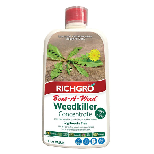 Richgro Beat-A-Weed - 1L - Liquid - Natural Weedkiller Concentrate - Auzzistore