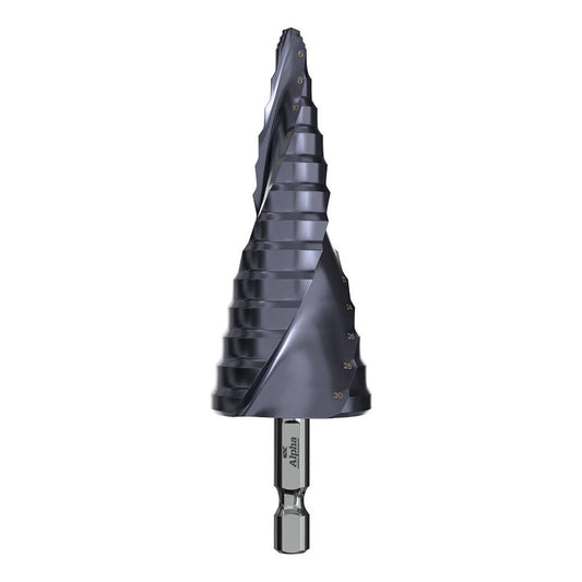 Alpha Onsite 6 Step Drill - 30mm - Dual Cutting Edges - AlTiN Coated – view 2 - Auzzistore