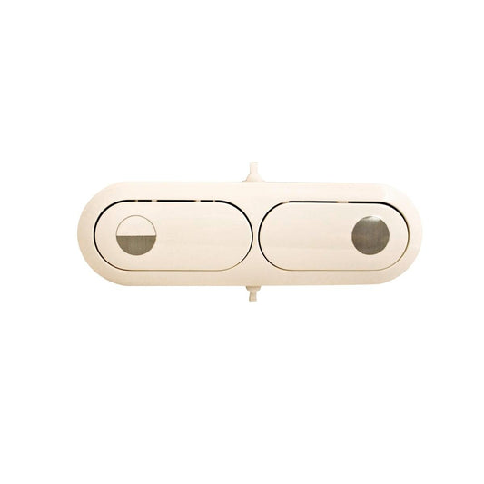 Fluidmaster Dual Flush Cistern Button - 124mm x 30mm - Plastic - White - Auzzistore
