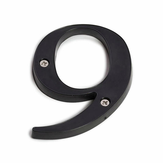 Sandleford House Number 9 - 85mm Black Plastic - Weather Resistant