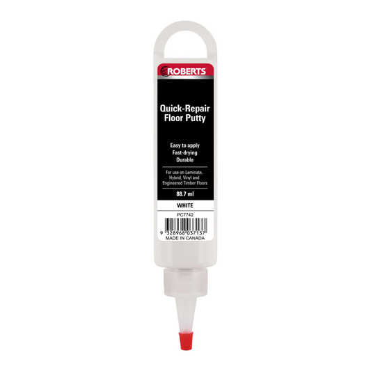 Roberts Quick Repair Floor Putty - Acrylic - 88ml - White - Fast Drying - Auzzistore