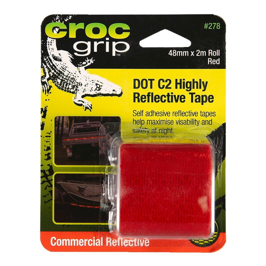 Croc Grip Red DOT C2 Highly Reflective Tape 2m x 48mm Durable - Auzzistore