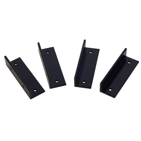 ProtectorAl Easy Screen Fixing Brackets 25x20x80mm Black 4 Pack - Auzzistore