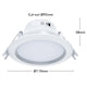 Arlec 9W Tri Colour Dimmable LED Downlight 92mm 2 Pack - Recessed Lens