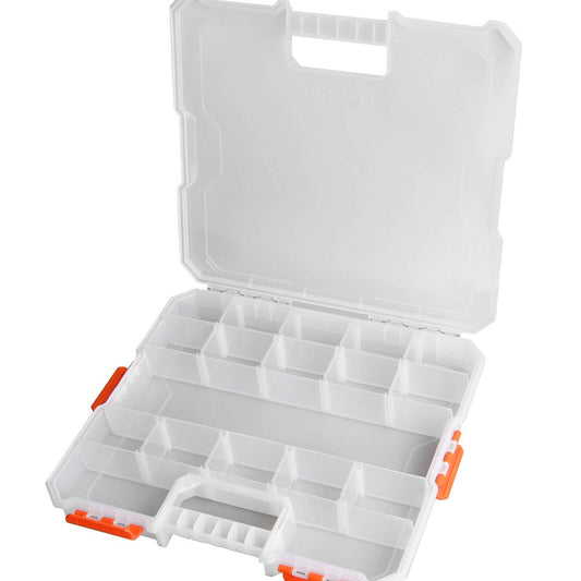 Tactix 18 Compartment Storage Box - 330mm x 53mm x 362mm - Customisable Dividers – view 2 - Auzzistore