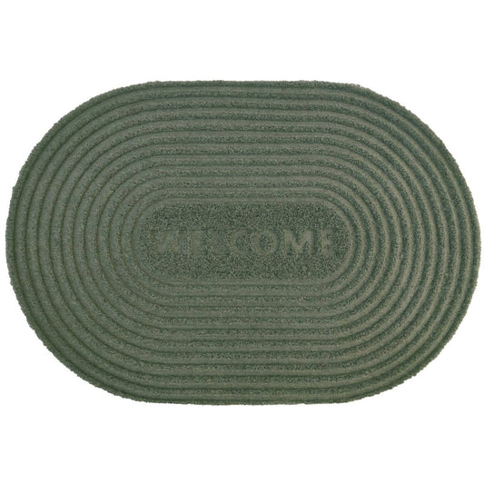 Maxfind Green Oval Scraper Doormat 40 x 60cm - Eco-Friendly Dirt Trapping - Auzzistore