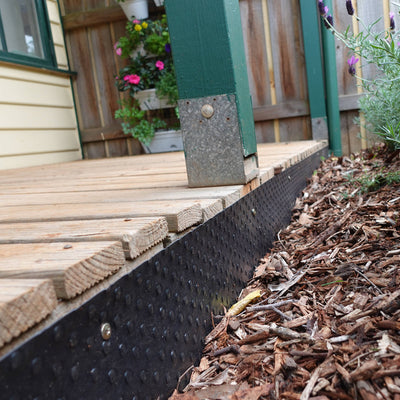 Jack Garden Edging 300mm x 8m Recycled Plastic Protects Mulch