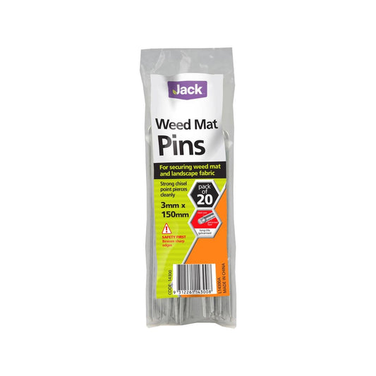 Jack Weed Mat Pins - Steel 150mm x 3mm - Strong Hold - 20 Pack - Auzzistore