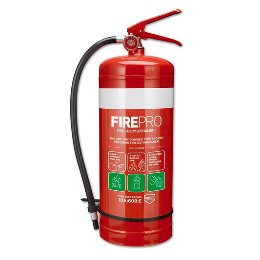 Firepro Dry Powder Fire Extinguisher - 9kg - Metal - Heavy Duty - Auzzistore