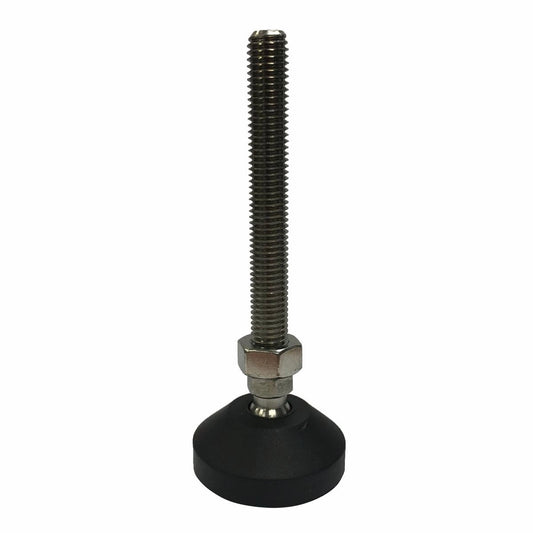 Easyroll 50mm Round Adjustable Foot - Nylon Rubber - 500kg Load Capacity - Auzzistore