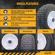 Easyroll Wheelbarrow Wheel - 6.5 x 8 - PU Foam/Steel - Puncture Proof