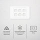 Deta 6 Aperture Grid Plate - Plastic - 75mm x 115mm - Easy To Carry
