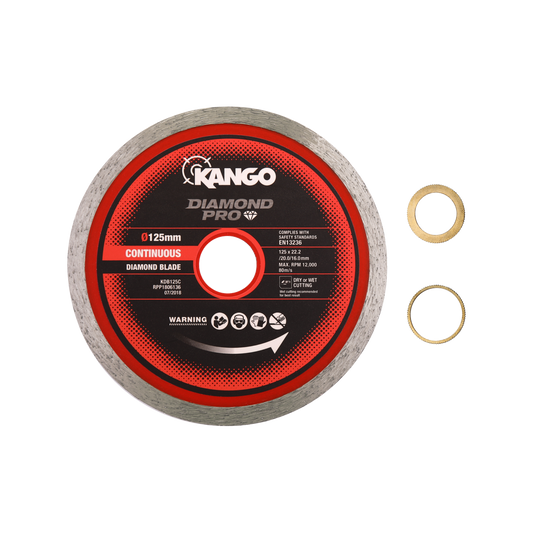 Kango Diamond Saw Blade - 125mm - Continuous Rim - Smooth Cut – view 2 - Auzzistore