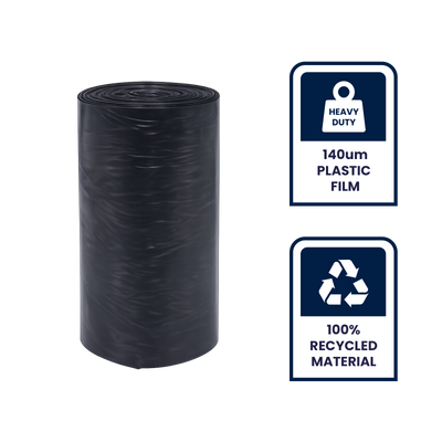 Grunt Temporary Downpipe Roll - 90mm x 25m - 100um Polythene - UV Safe