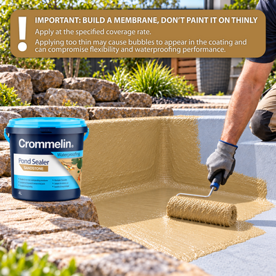Crommelin Pond Sealer - 4L - Water Based Membrane - UV Stable