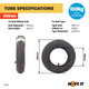 Move It 250 x 4 Replacement Inner Tube - Rubber - Easy Install - Durable