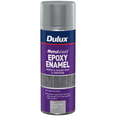 Dulux Metalshield 300g Epoxy Enamel Gloss Spray Paint Structural Steel