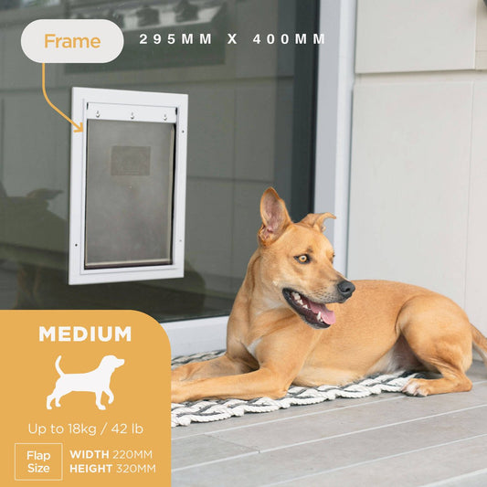 Hakuna Pets Medium Aluminium Pet Door 225mm W 305mm H Durable Design – view 2