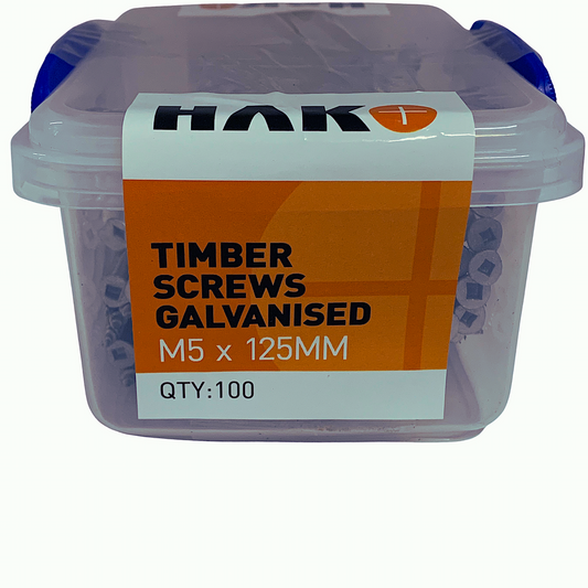 Tox Fasteners M5 Galvanised Hako Washer Polystyrene Screw 100 Box - 125mm - Auzzistore