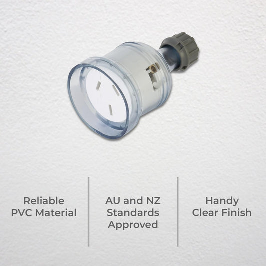 Deta 10A Clear Extension Socket PVC 10Amp Flexible Safety Design – view 2 - Auzzistore