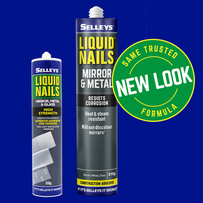 Selleys Liquid Nails 310g Mirror Metal Glass Adhesive - Silicone Polymer - Strong Bond