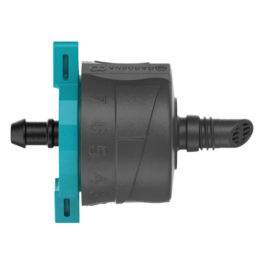Gardena Micro Irrigation Adjustable Endline Drip Head 1-8 L/H - 5 Pack - Black/Turquoise - Pressure Compensating – view 2