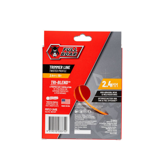 Full Boar Trimmer Line - 2.4mm x 15m - Twisted Profile - Durable & Efficient – view 2 - Auzzistore