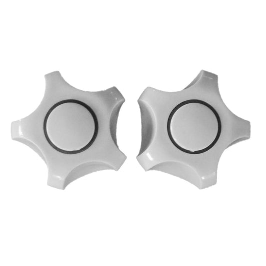 Shaw Mason White Universal Multi Fit Tap Handles - 2 Pack - Plastic - Easy Install - Auzzistore