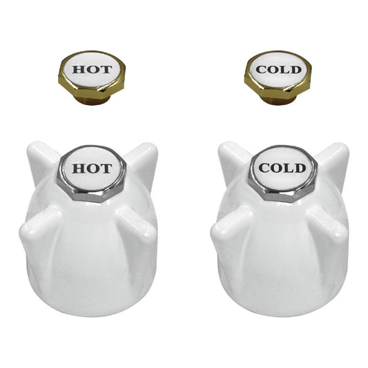Shaw & Mason Zinc Die Cast Handles Pair 52mm White Durable Finish - Auzzistore
