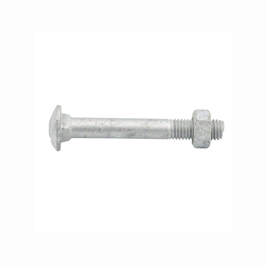 Zenith Cup Head Bolt - 10mm x 75mm - 4.6 Grade Steel - Hot Dipped Galvanised - Auzzistore